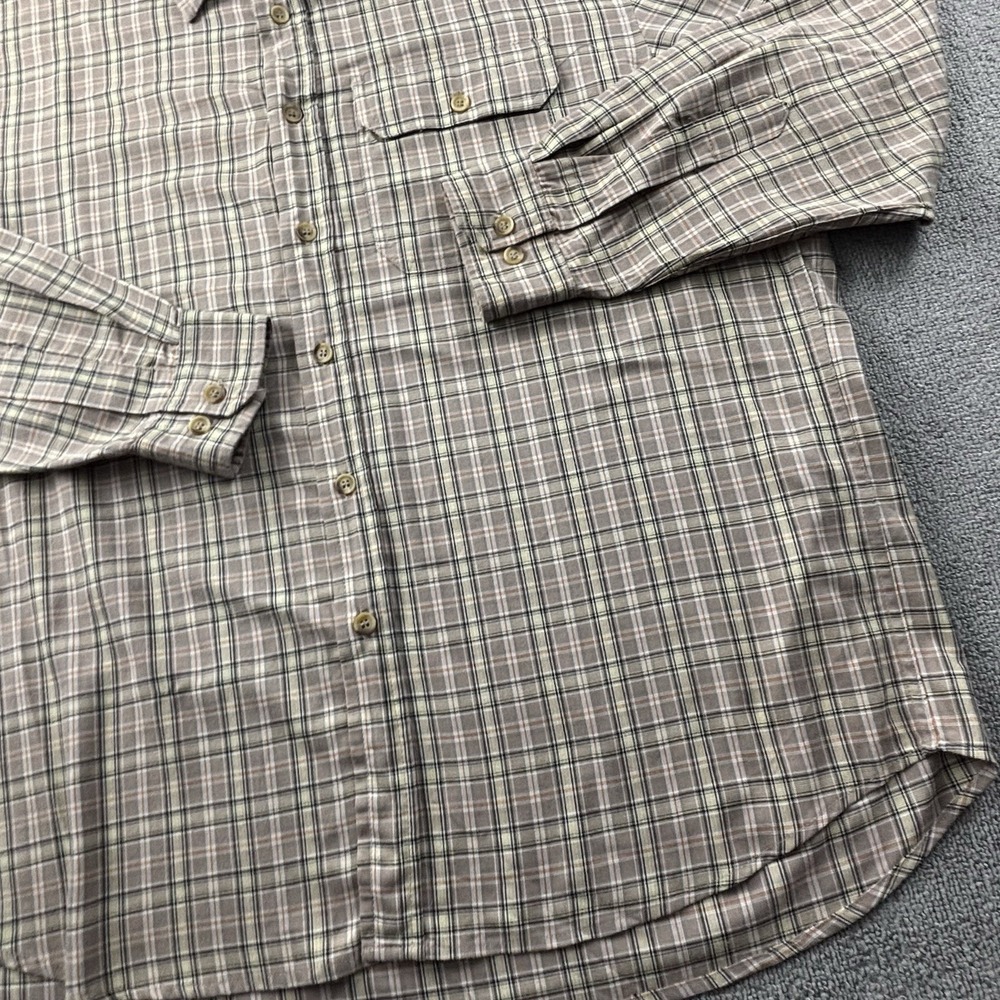 Tilley Endurables Shirt Adult Large Check Button Up Long Sleeve Casual Men's - Picture 5 of 15